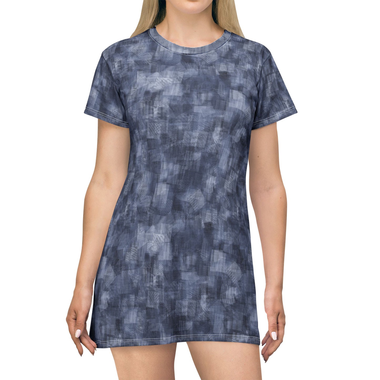 Casual Comfort T-Shirt Dress "MOIRE" col. Navy