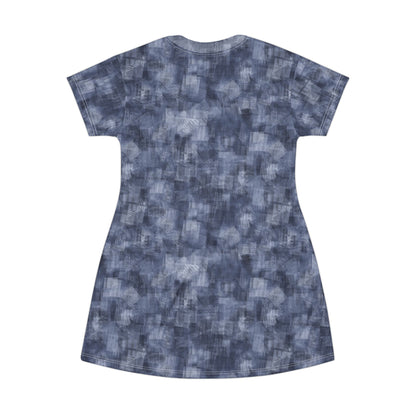 Casual Comfort T-Shirt Dress "MOIRE" col. Navy