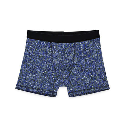 Men's Boxers "MADRAS MAYHEM" col. Cobalt Pulse Design By Jhane Barnes