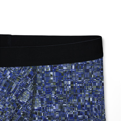 Men's Boxers "MADRAS MAYHEM" col. Cobalt Pulse Design By Jhane Barnes