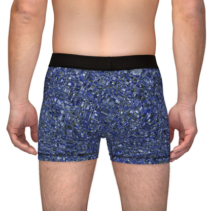 Men's Boxers "MADRAS MAYHEM" col. Cobalt Pulse Design By Jhane Barnes