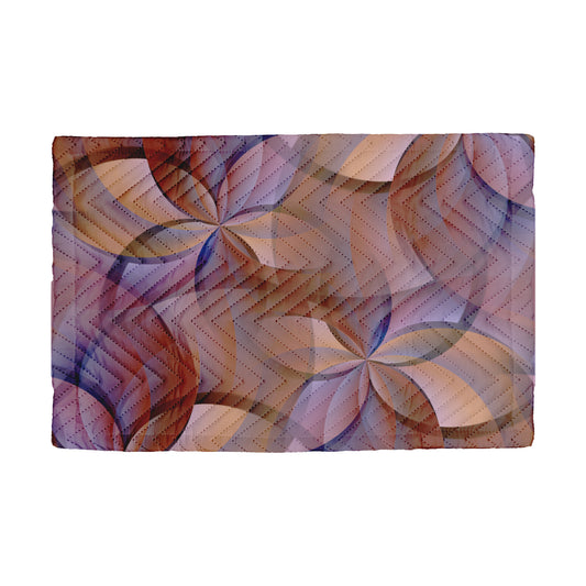 Modern Quilted Placemat "FLORA" col. Redrock - Stylish Table Decor for Every Occasion