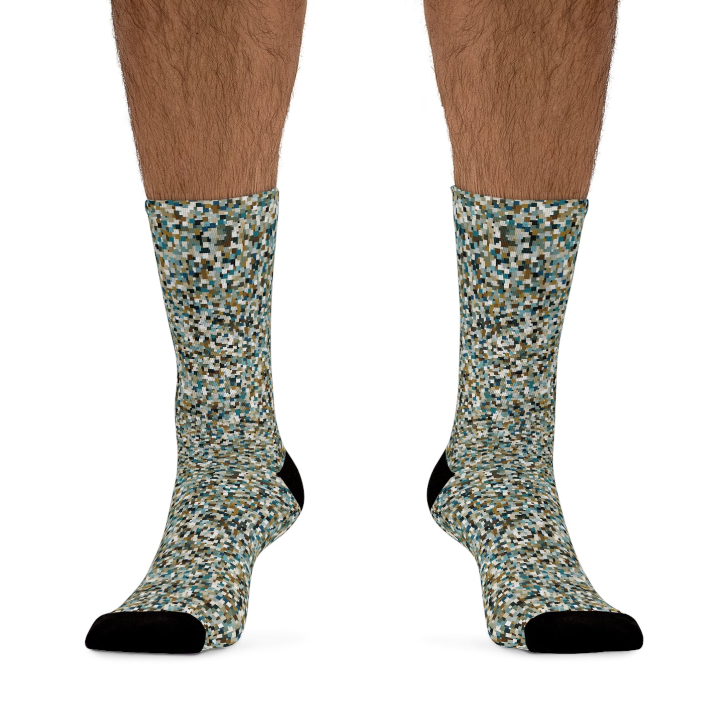 Recycled Poly Socks  "SCHATT" col Mint Choc, a Jhane Barnes custom design