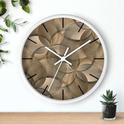 "FLORA" col Sand Dunes - Jhane Barnes custom designed Wall Clock. *Click to select your base color + hands that best matches your space