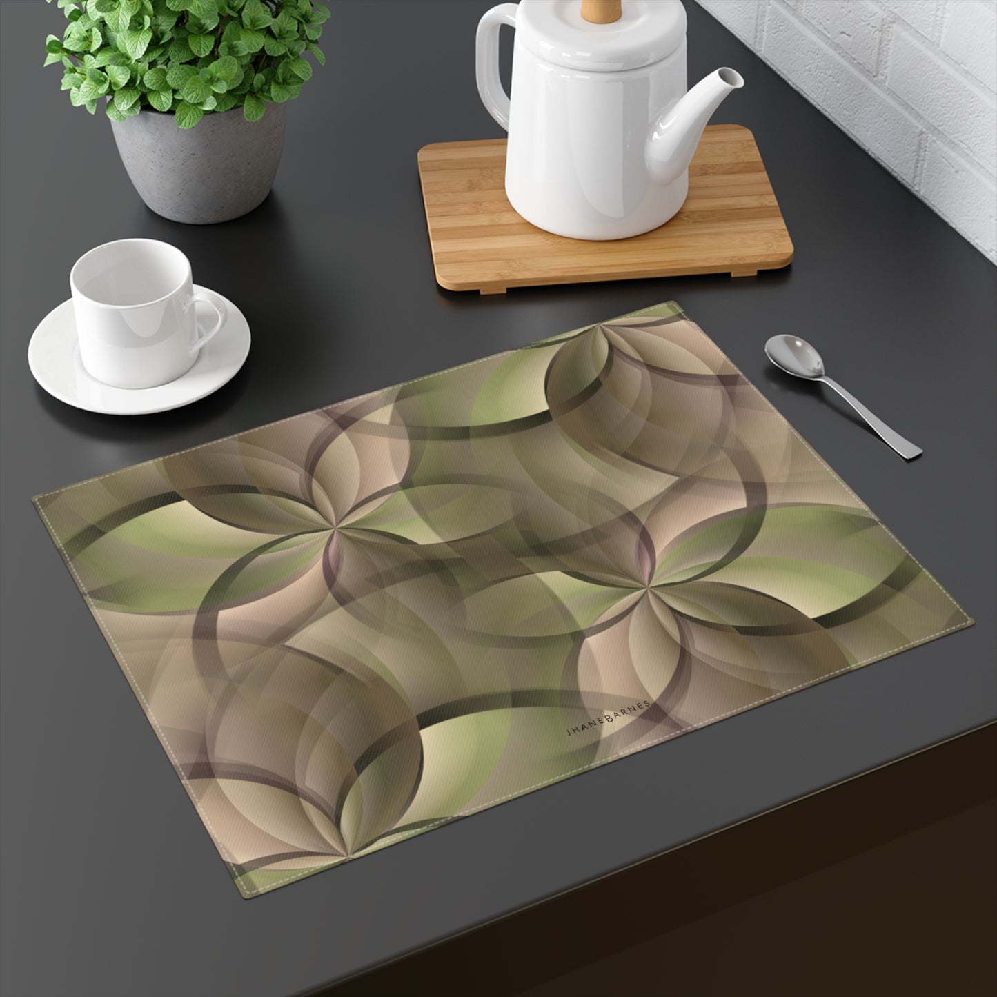 "FLORA" col Apple Tree Placemat Jhane Barnes custom design