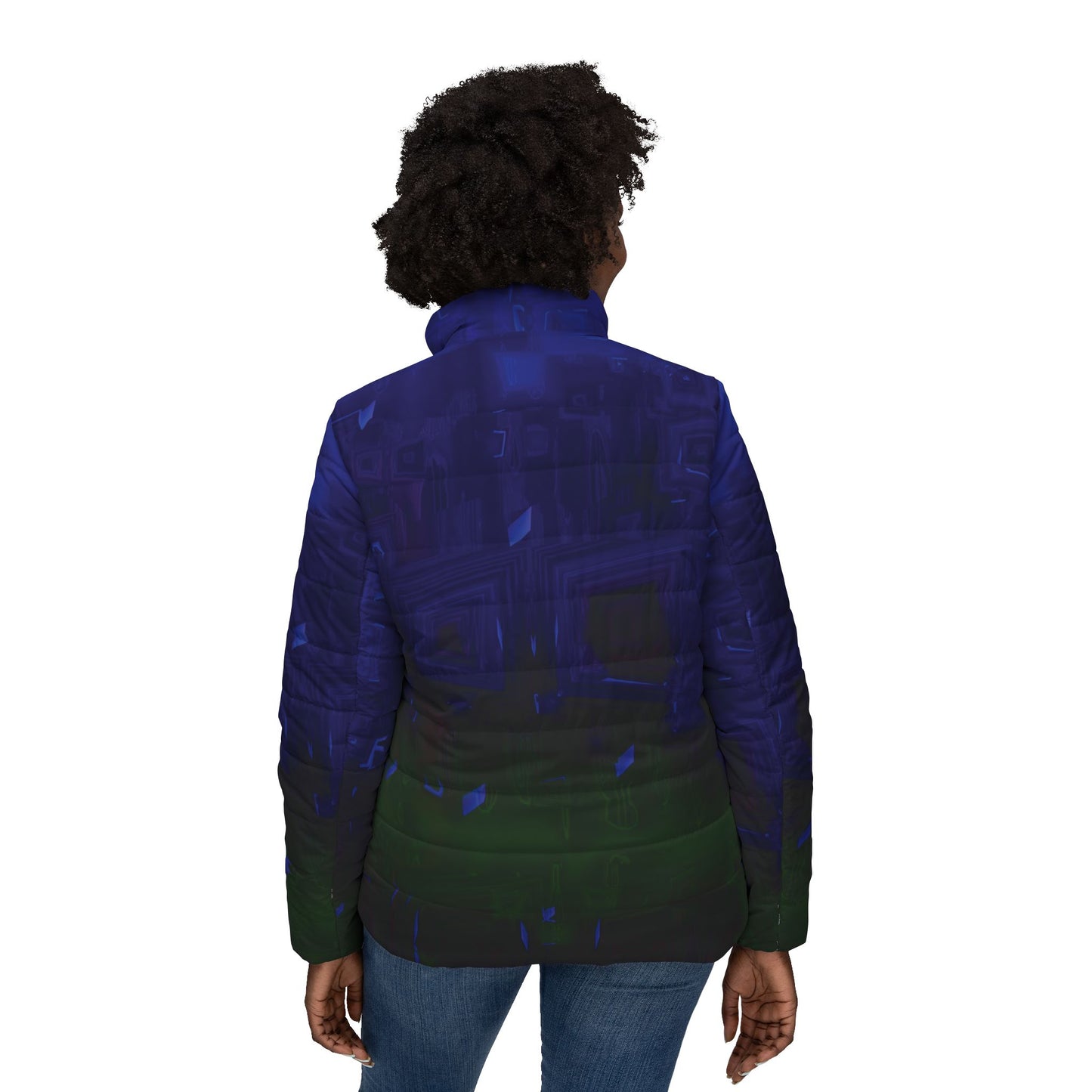 Women’s Puffer Jacket "QUADVOIDS"  Jhane Barnes custom design