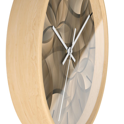 "FLORA" col Sand Dunes - Jhane Barnes custom designed Wall Clock. *Click to select your base color + hands that best matches your space