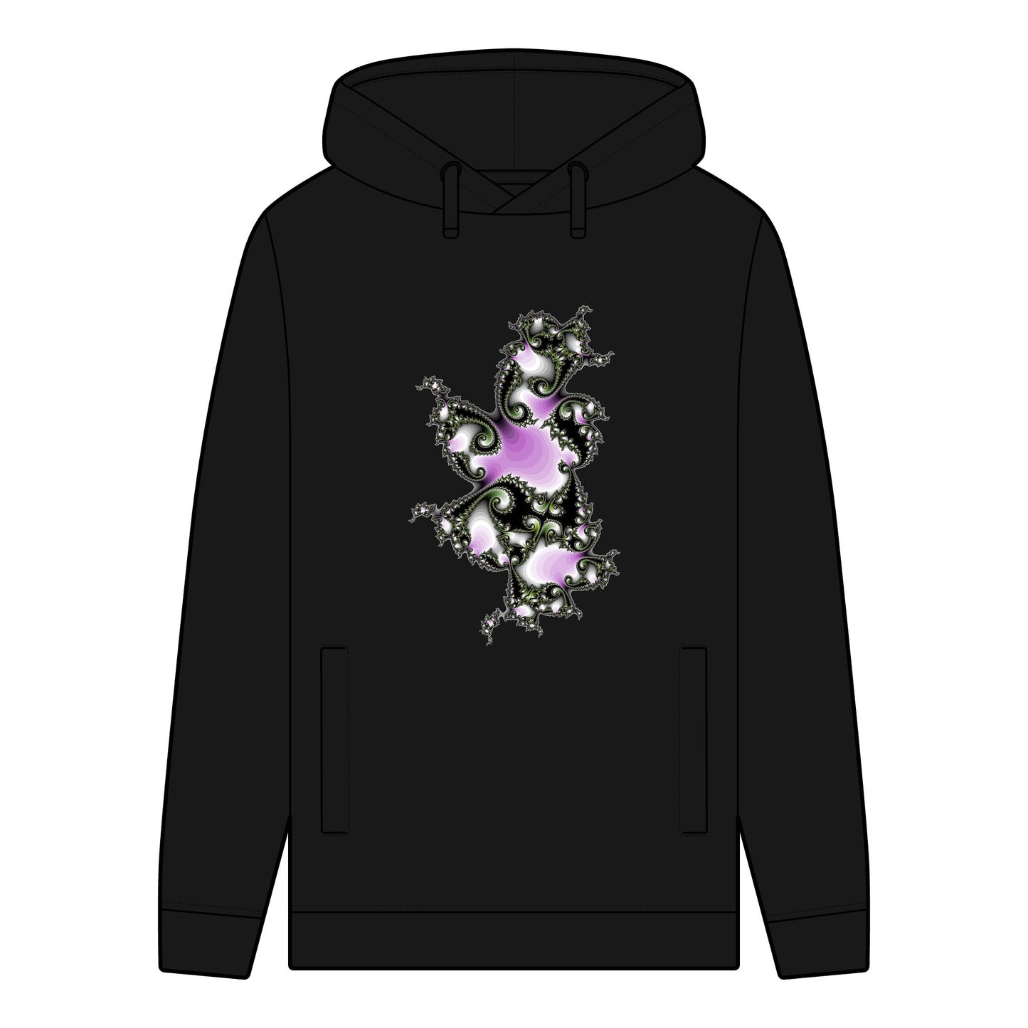 Men's Organic Hoodie with "FRACTALE" Pattern