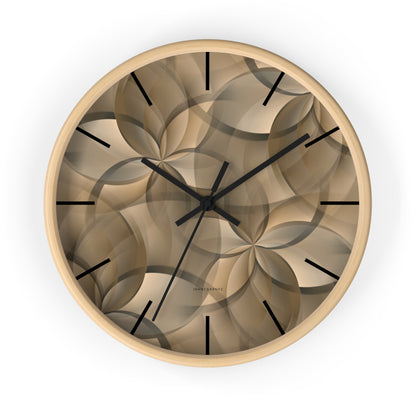 "FLORA" col Sand Dunes - Jhane Barnes custom designed Wall Clock. *Click to select your base color + hands that best matches your space