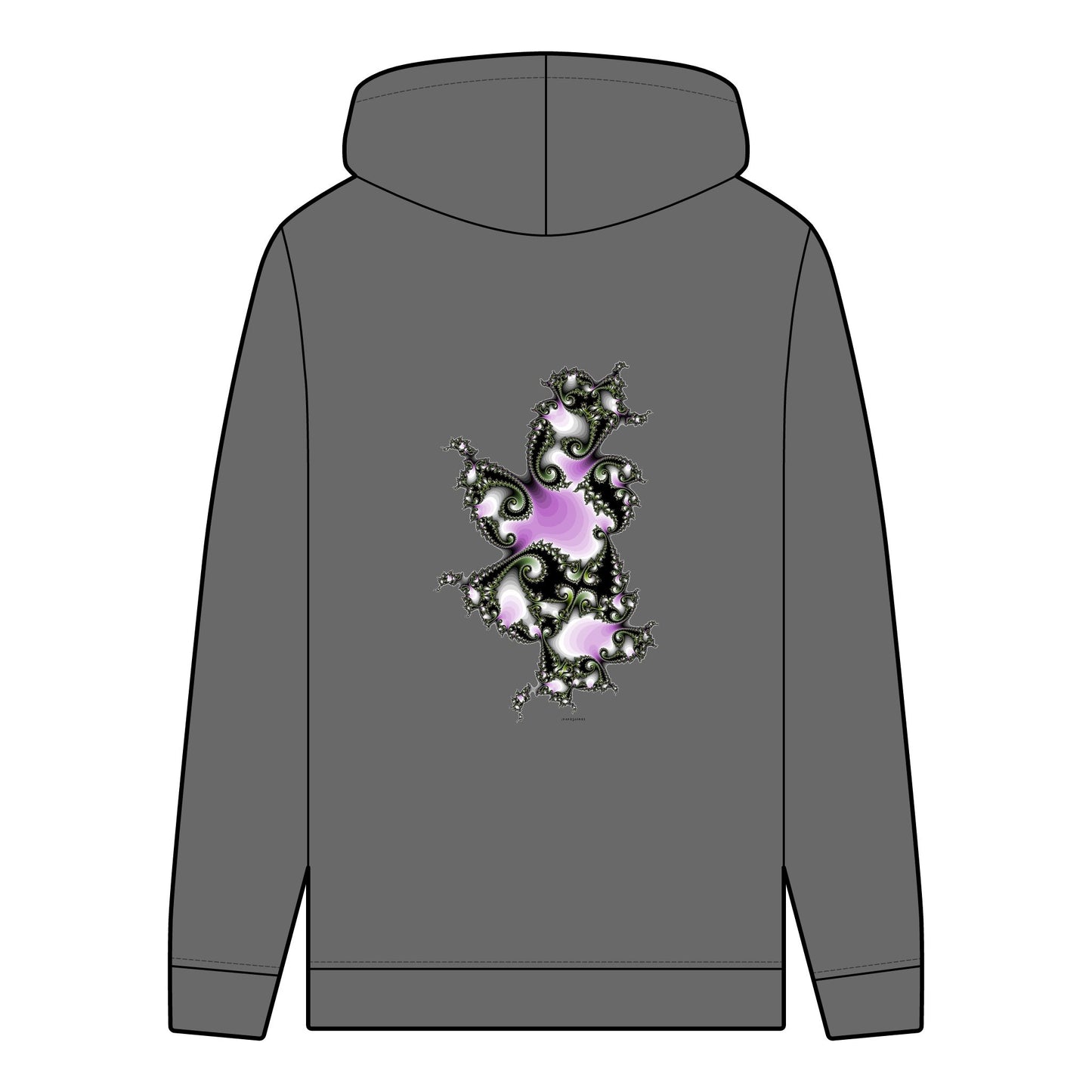 Men's Organic Hoodie with "FRACTALE" Pattern