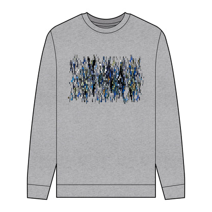 Men's Organic Sweatshirt with Circuit Pattern - Eco-Friendly Style