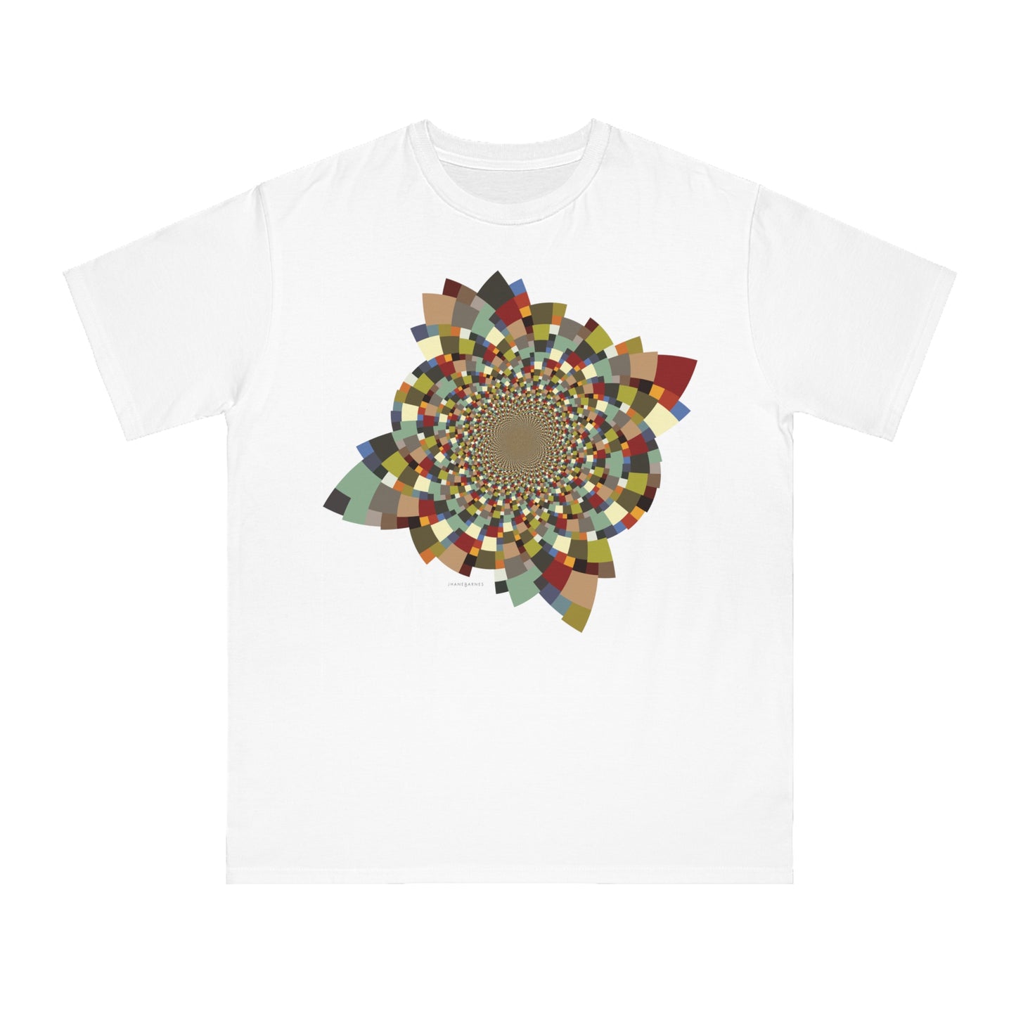 Organic Unisex Classic T-Shirt with Vibrant Schatt Pattern (multiple colors)