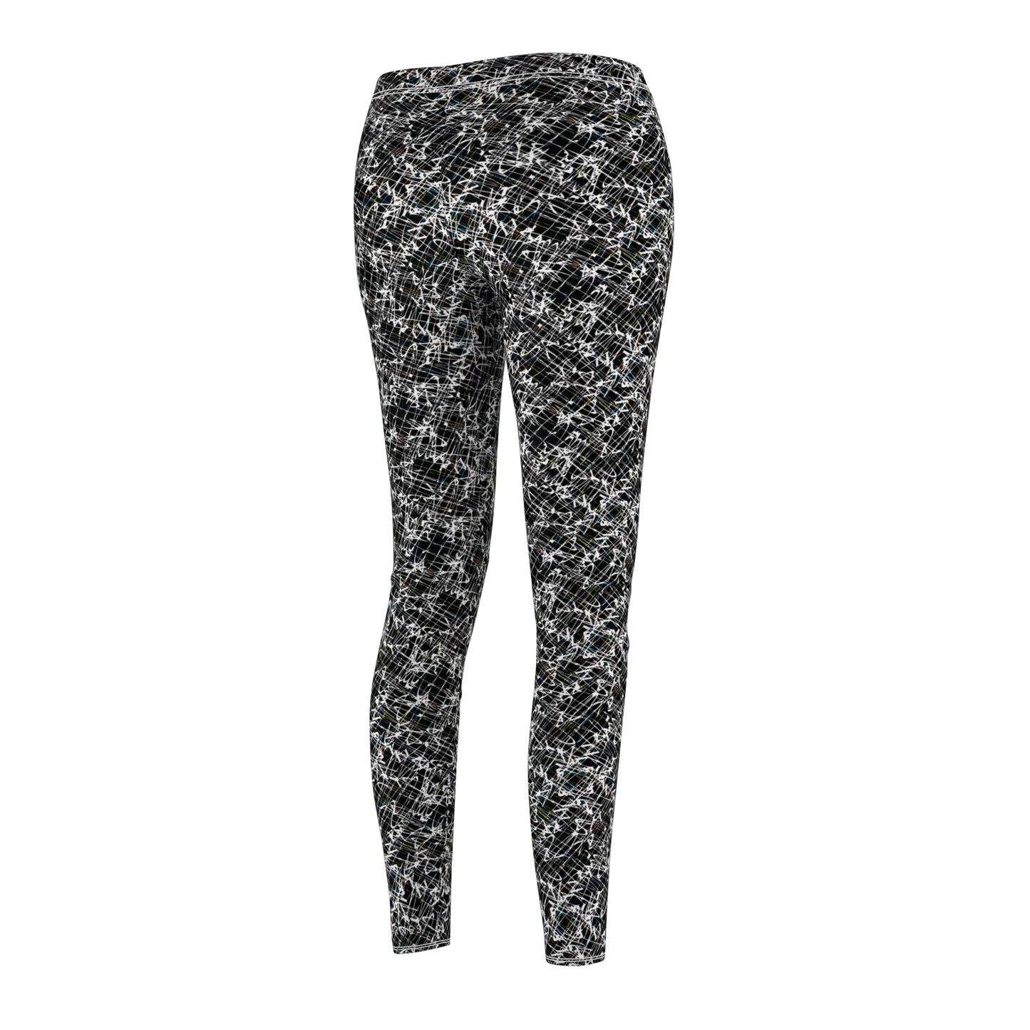 Women's Cut & Sew Casual Leggings "SCRIBBLE" col Shadowplay