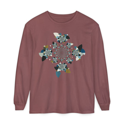 Unisex Long Sleeve T-Shirt "FLORAHEDRON" Perfect for Casual Comfort and Unique Style