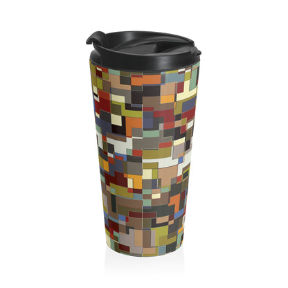 "POLYOMINOES"  Col Electricity - Stainless Steel Travel Mug