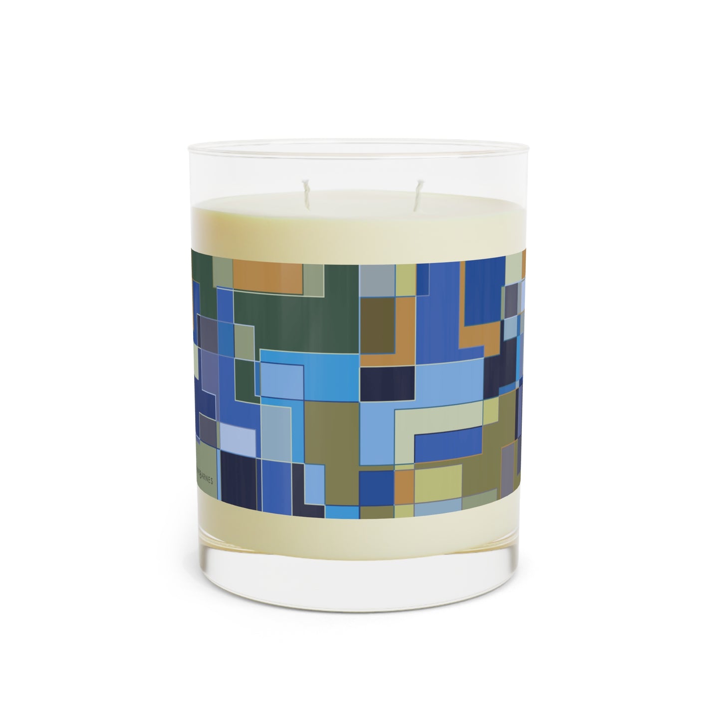 "POLYOMINOES" col. Blue Jeans  Scented Candle - choose from three scents, 11oz