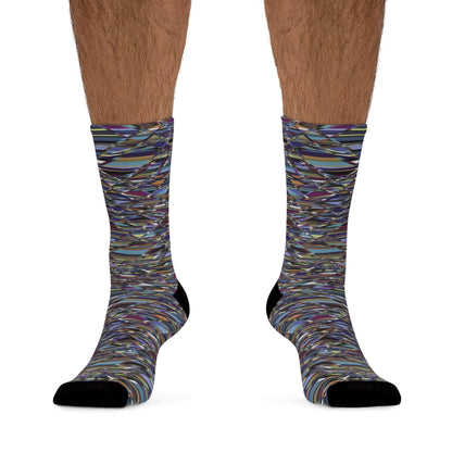 Recycled Poly Socks  "WRAP" col multi Jhane Barnes custom design