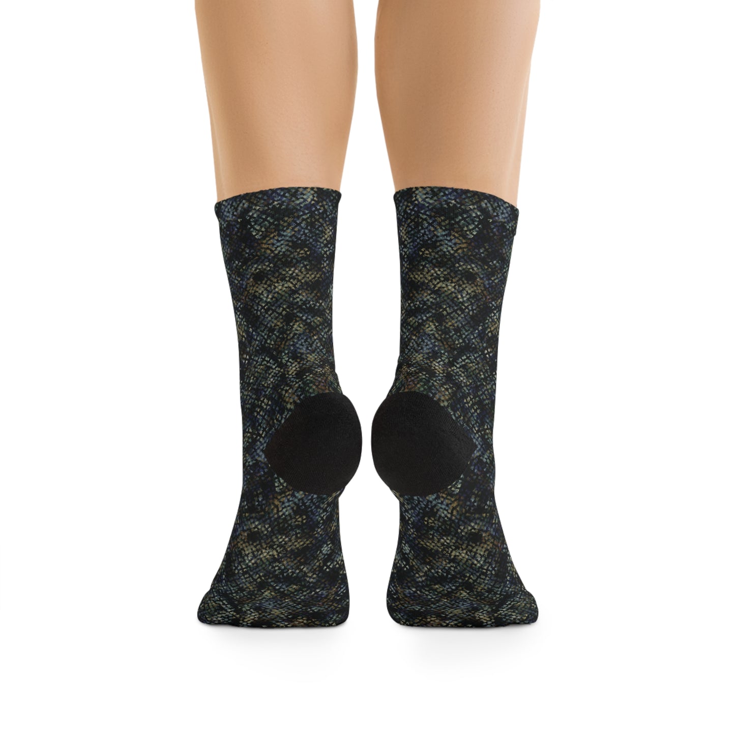 Recycled Poly Socks  "MEZZO"  col Black Jhane Barnes custom design