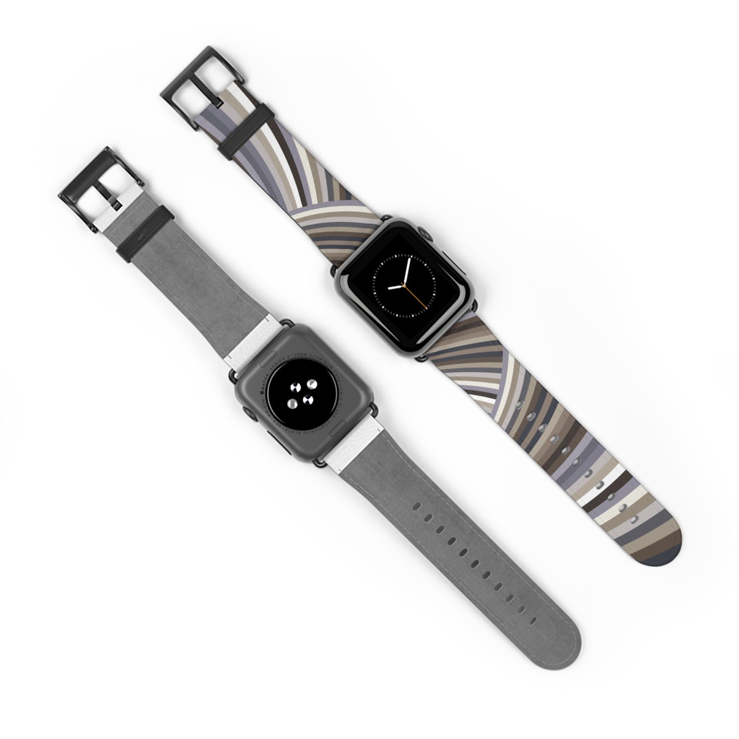 Vibrant Watch Band "STRIPE INVERSION" col. Neutral Nexus Sport Strap for Fitness Lovers