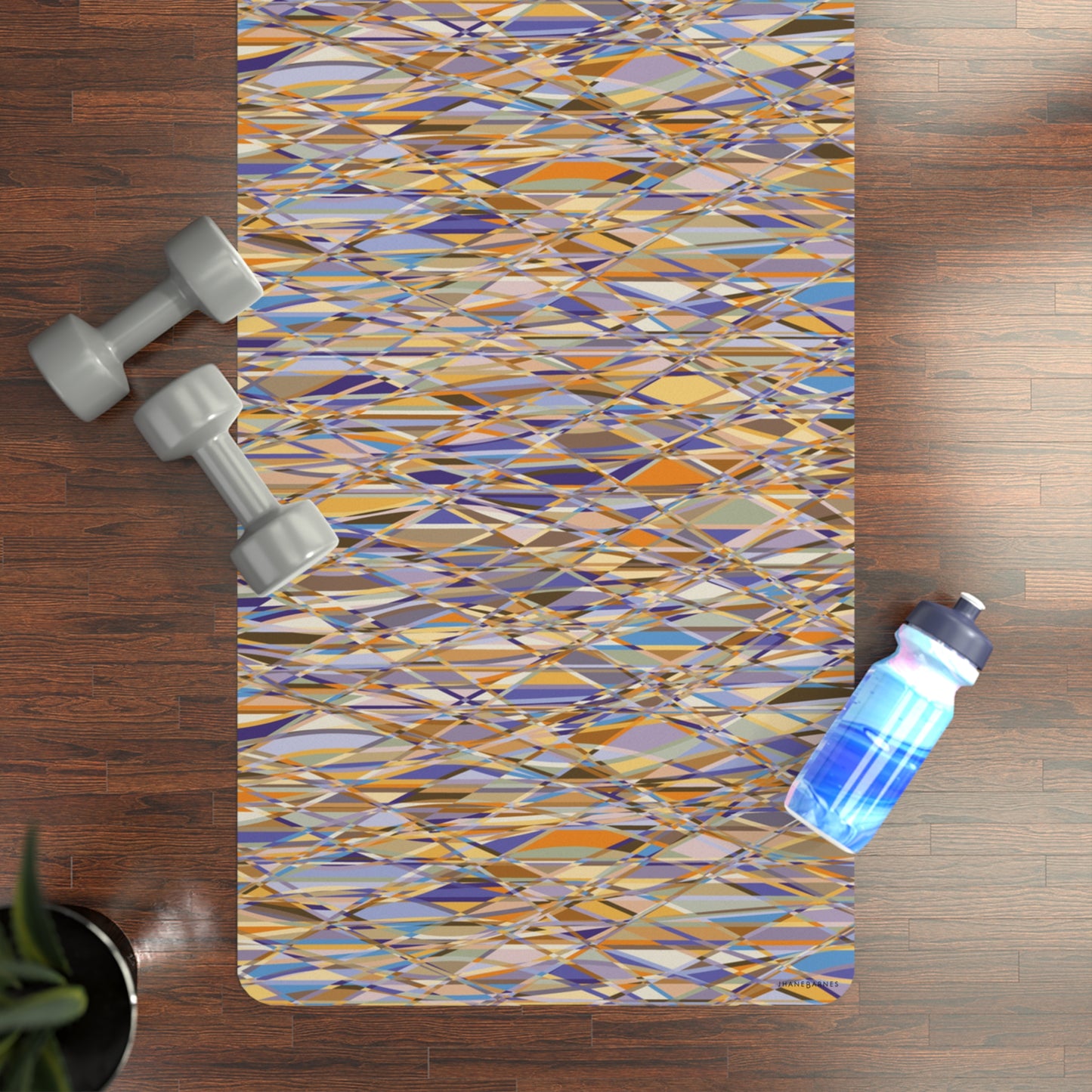 Rubber Yoga Mat - Jhane Barnes custom design