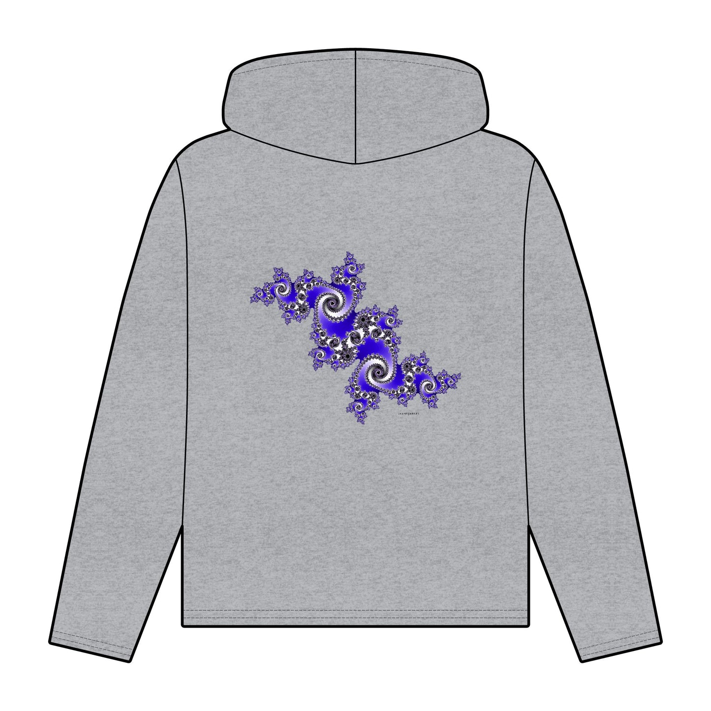 Women's Organic Relaxed Fit Hoodie "FRACTAL"