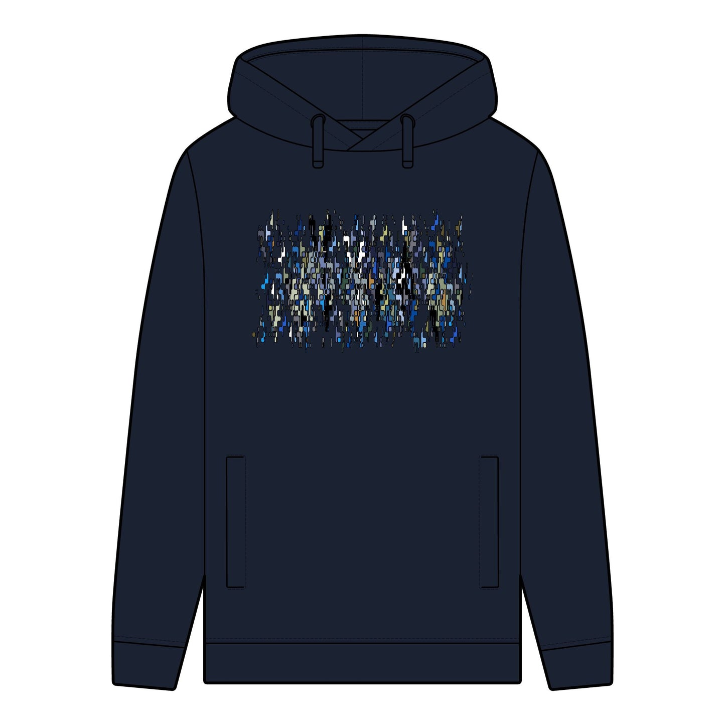 Men's Organic Hoodie with Vibrant Polyominoes Pattern