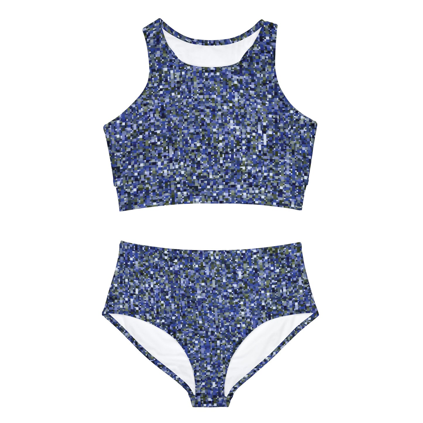 Sporty Bikini Set "CAMOU-SCHATT" col. Cobalt Pulse