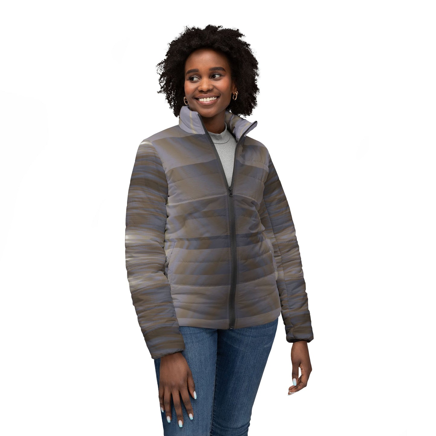 Women’s Puffer Jacket "SPACE GEN"  Jhane Barnes custom design