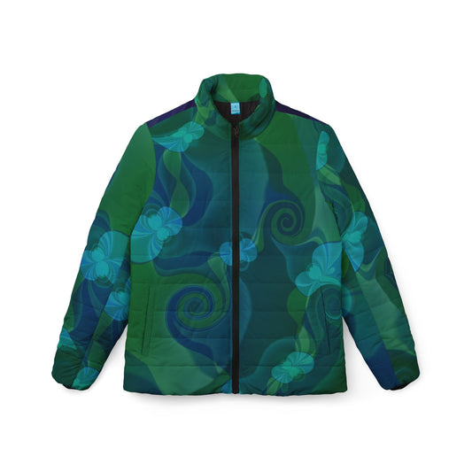 Women’s Puffer Jacket "GALACTIC WINDS"  Jhane Barnes custom design