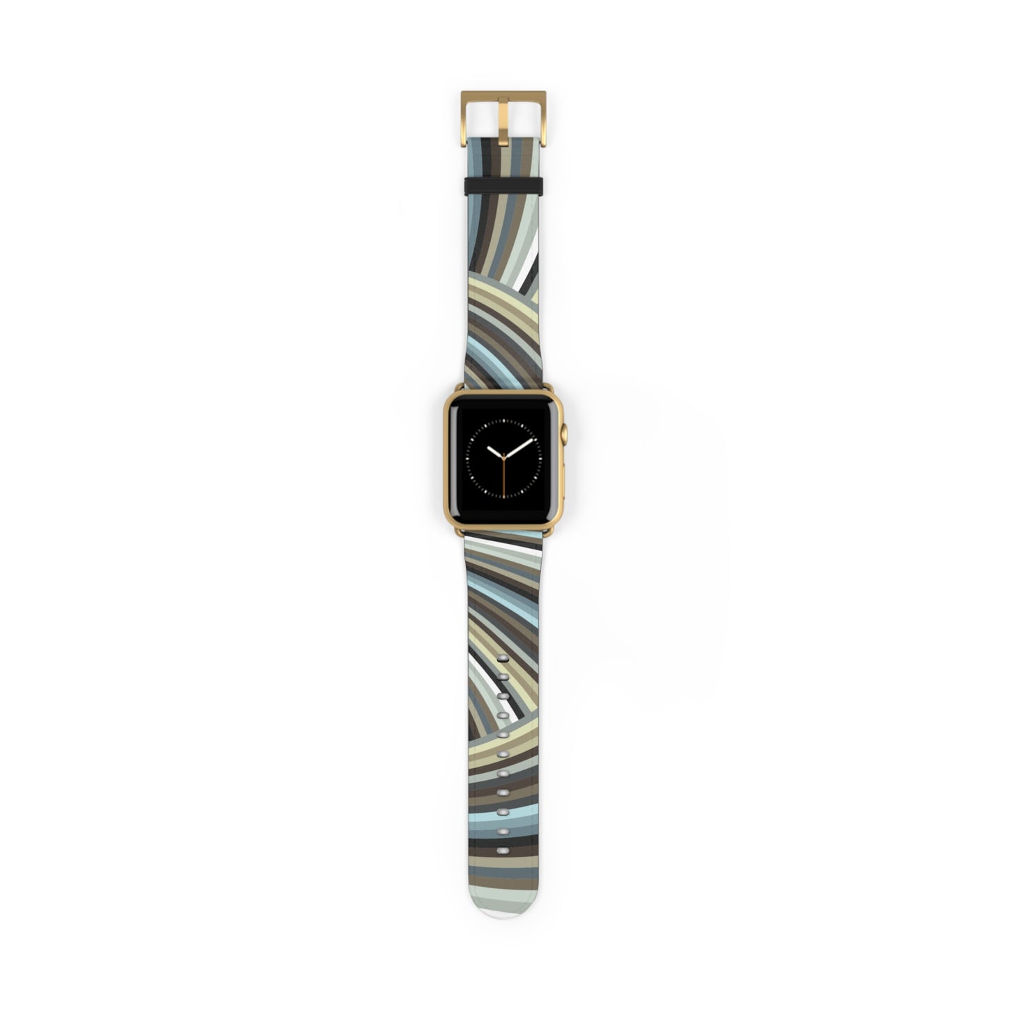 Vibrant Watch Band "STRIPE INVERSION" col. Mint Chocolate Sport Strap for Fitness Lovers