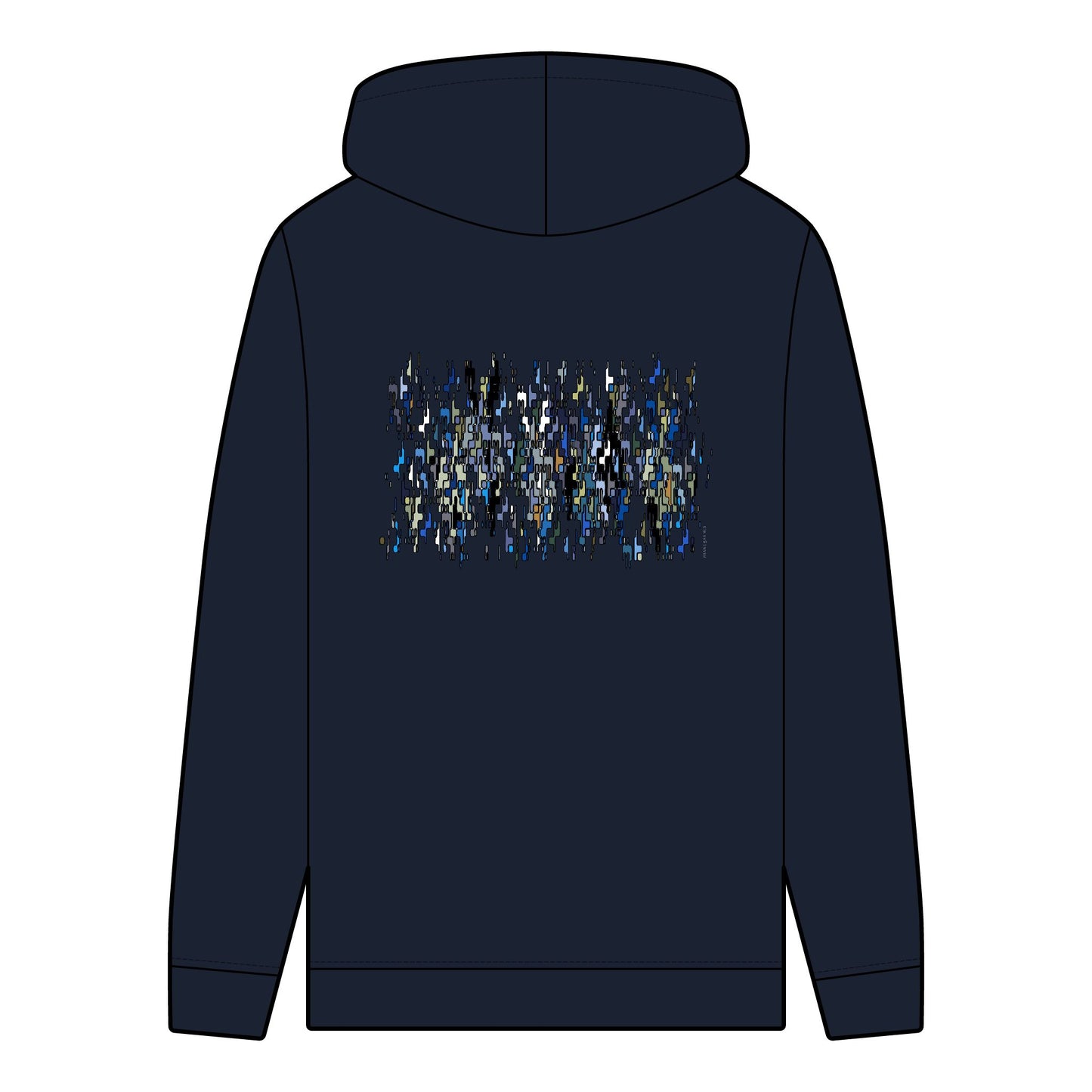 Men's Organic Hoodie with Vibrant Polyominoes Pattern