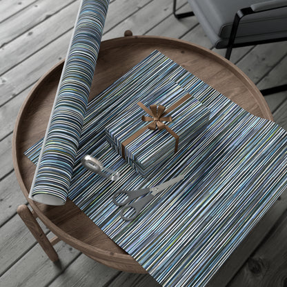 "BANDWIDTH STRIPE" Blue - Gift Wrap Paper