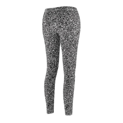 Women's Mid-rise Casual Leggings "MAGIC SQUARE" col. Black & White