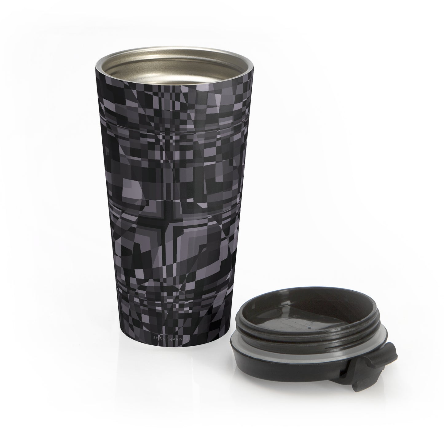 "QUAD"  Col Charcoal - Stainless Steel Travel Mug