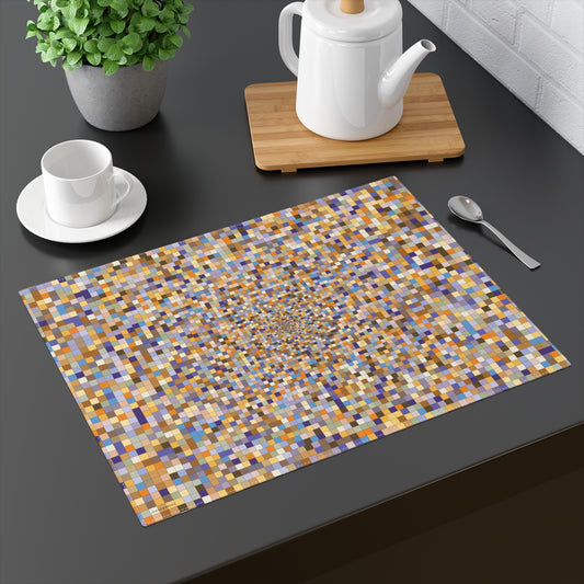 "SQUARES" col Sedona Placemat Jhane Barnes custom design