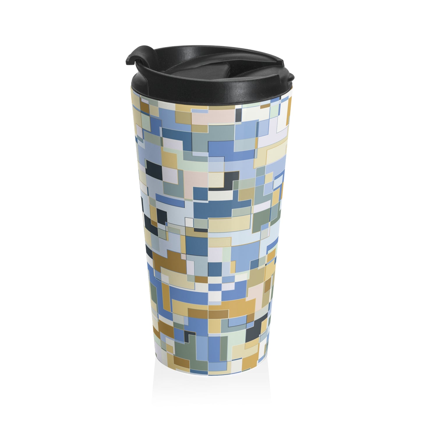 "POLYOMINOES"  Col Beach - Stainless Steel Travel Mug