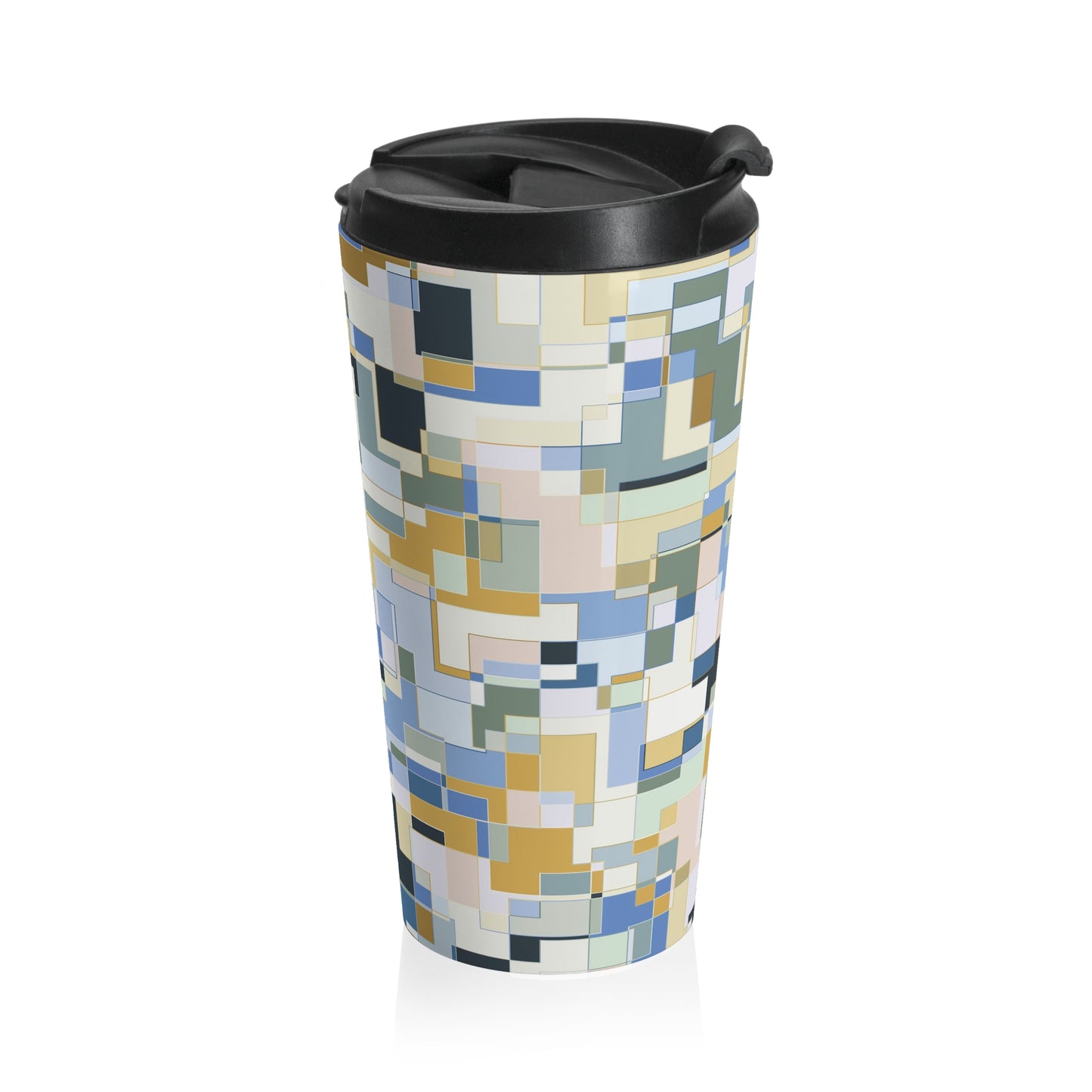 "POLYOMINOES"  Col Beach - Stainless Steel Travel Mug