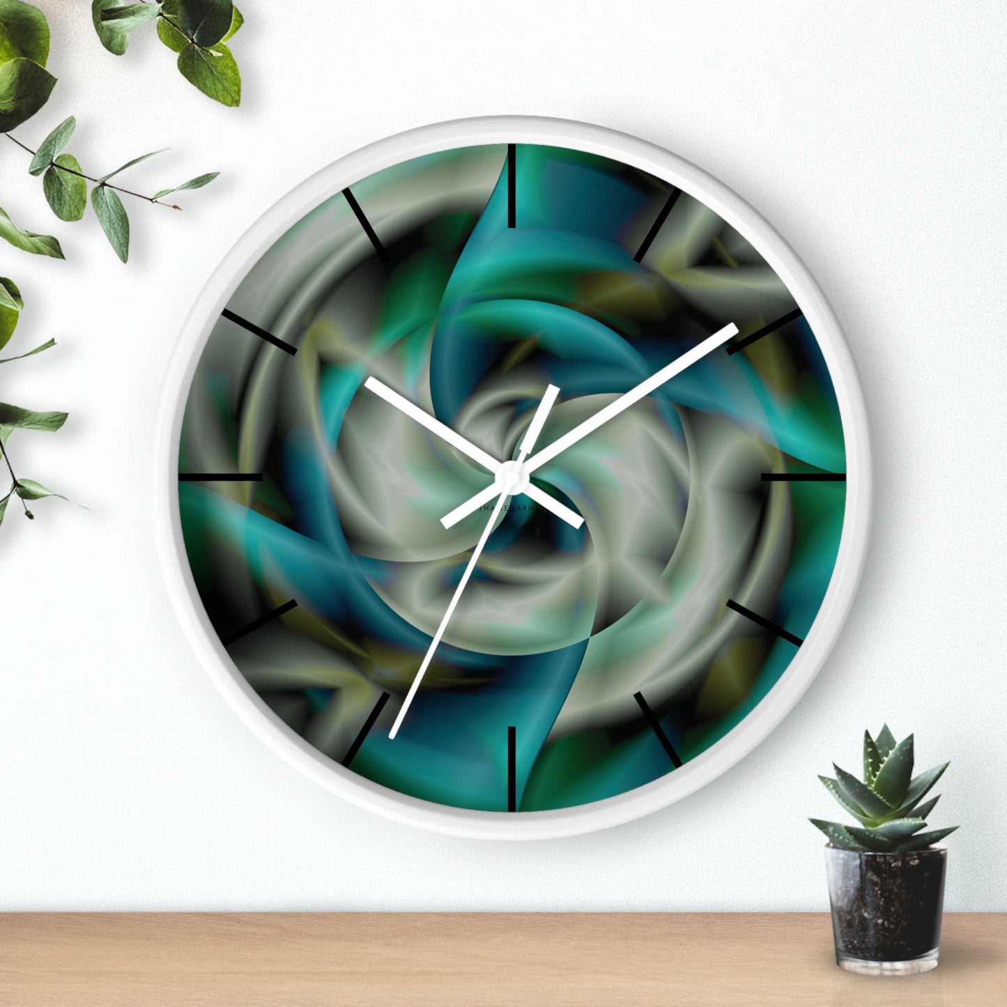 "JHANE'S WORLD" JB custom designed Wall Clock  *click to select your base color + hands that best matches your space