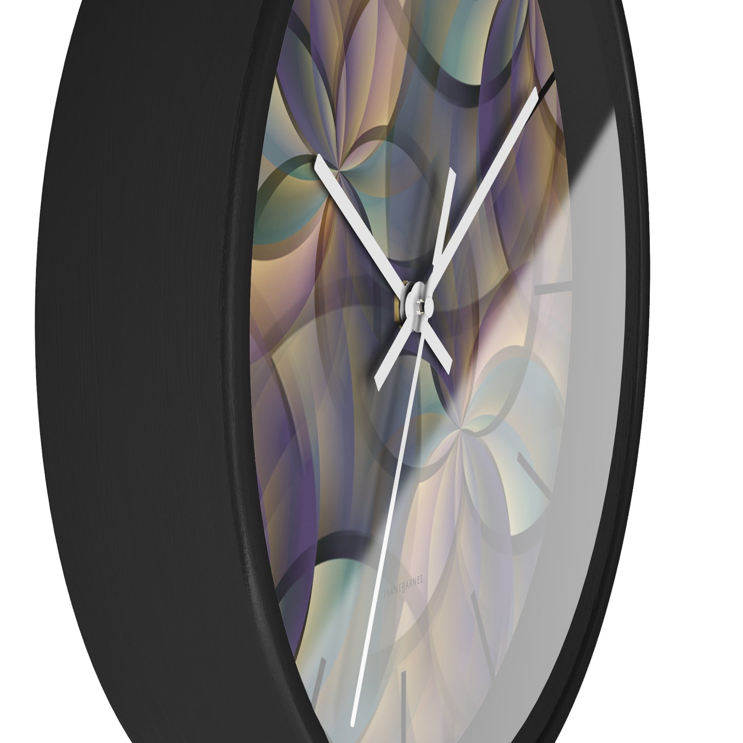 "FLORA" col Desert  - Jhane Barnes custom designed Wall Clock. *Click to select your base color + hands that best matches your space