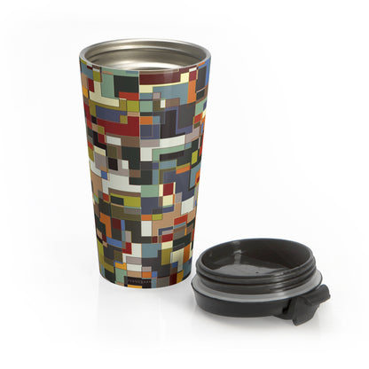 "POLYOMINOES"  Col Electricity - Stainless Steel Travel Mug