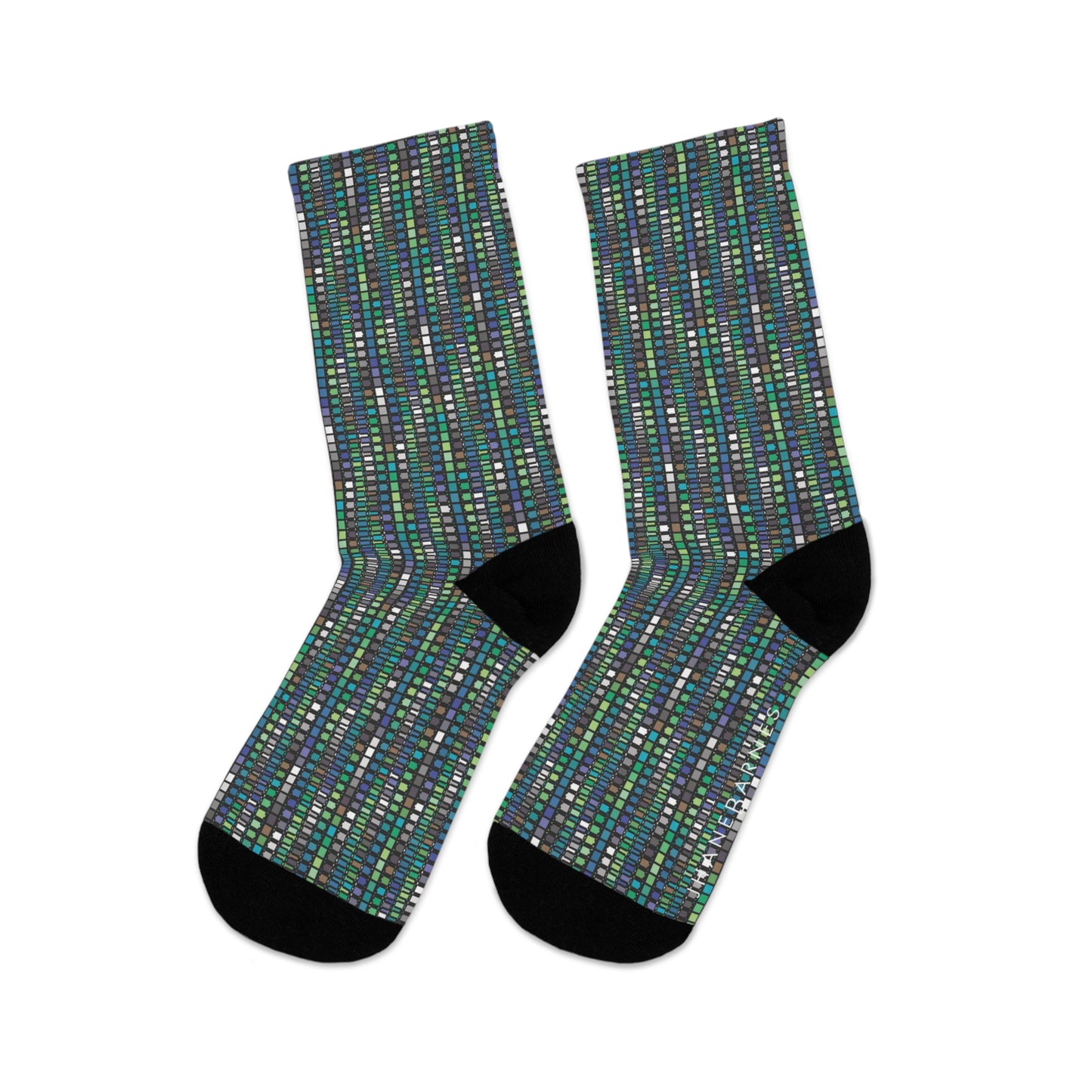 Recycled Poly Socks  "PALETTE" Jhane Barnes custom design