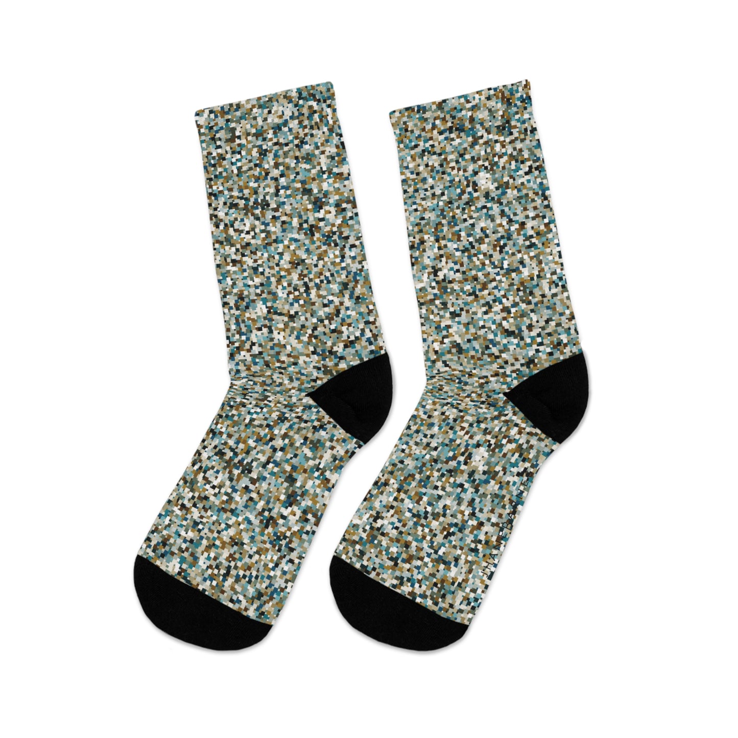 Recycled Poly Socks  "SCHATT" col Mint Choc, a Jhane Barnes custom design