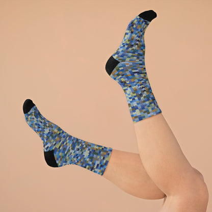 Recycled Poly Socks  "RICKRACK" Jhane Barnes custom design