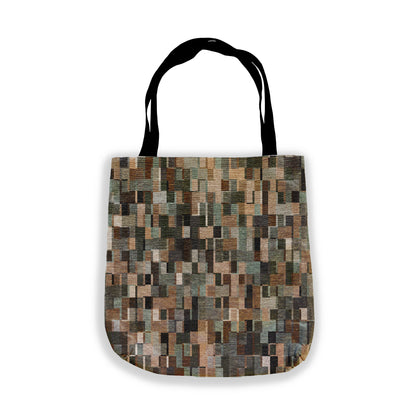 Woven Tote Bag "POLYOMINOES" col. Terra & Firma