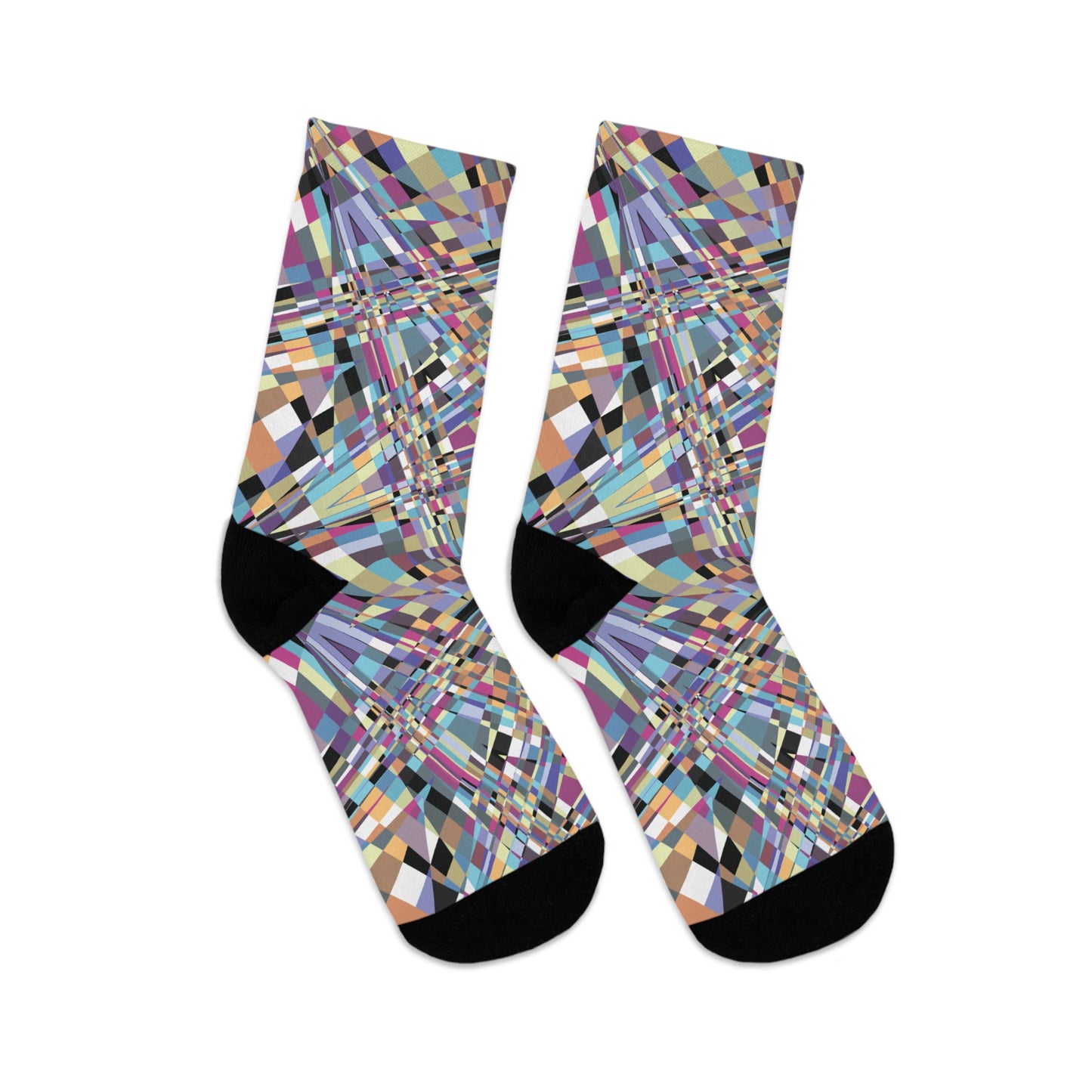 Recycled Poly Socks  "SLICE" Jhane Barnes custom design