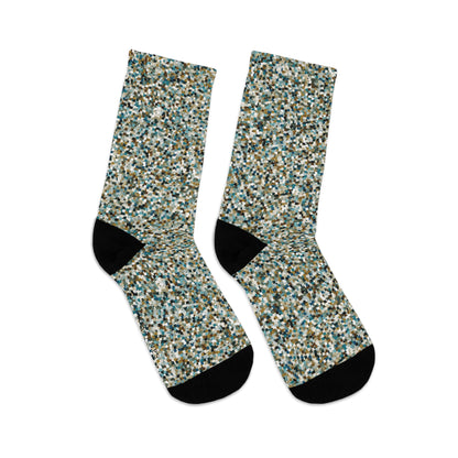 Recycled Poly Socks  "SCHATT" col Mint Choc, a Jhane Barnes custom design