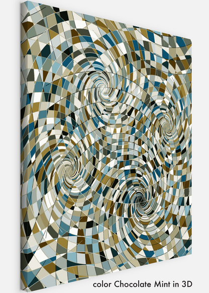 SPIRALS   - JHANE BARNES custom design Digital artwork on Canvas   *more colors avail