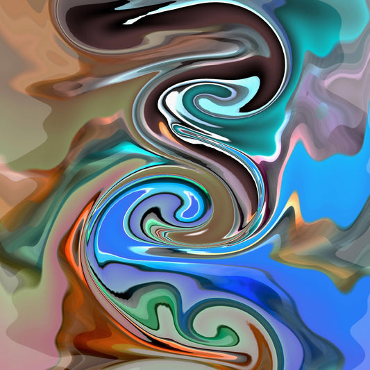 CENTRAL SWIRL - JHANE BARNES custom design Digital artwork on Canvas   *more colors avail